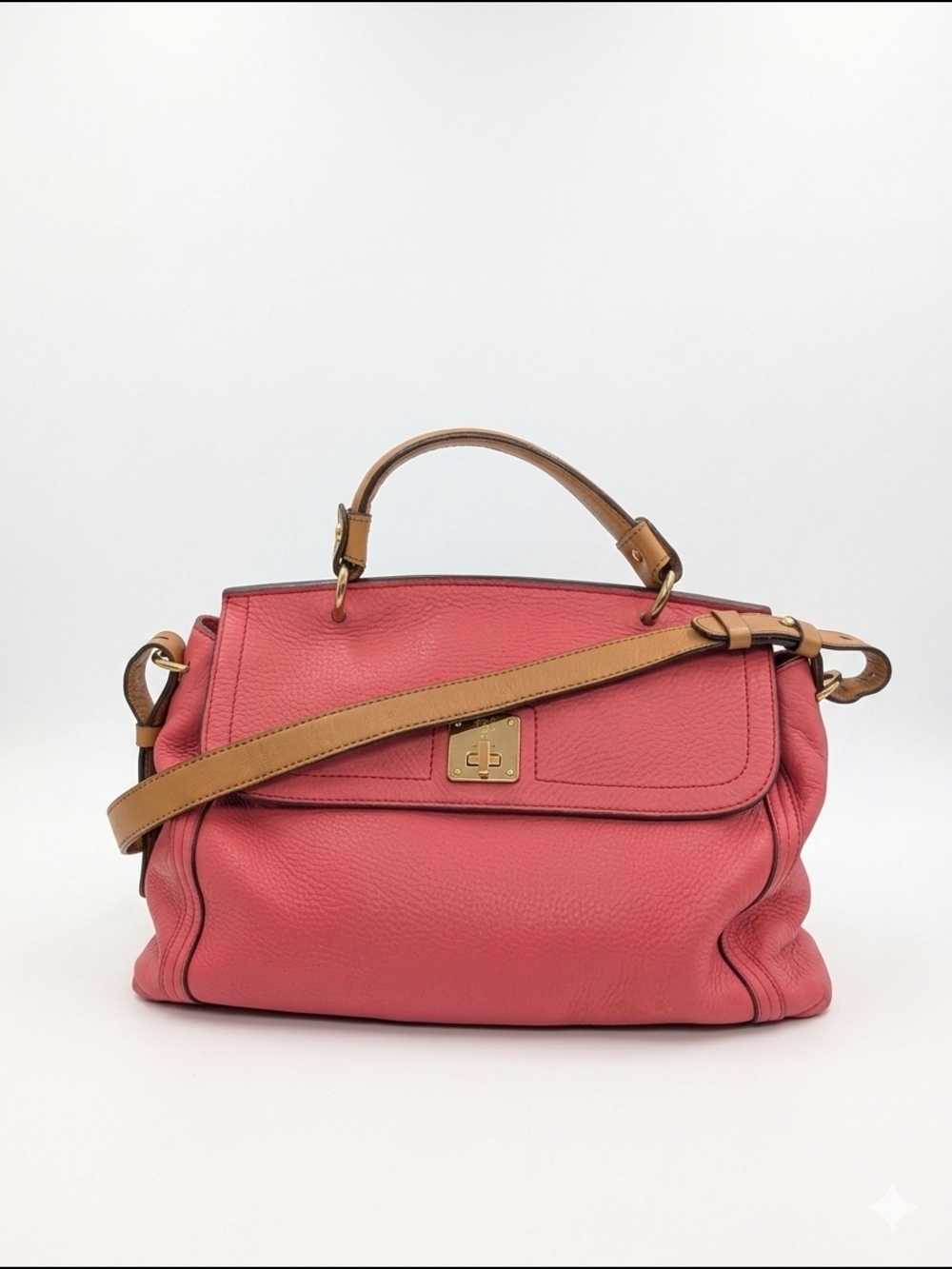 MCM Top Handle 2-Way Turn Lock Satchel - EUC!